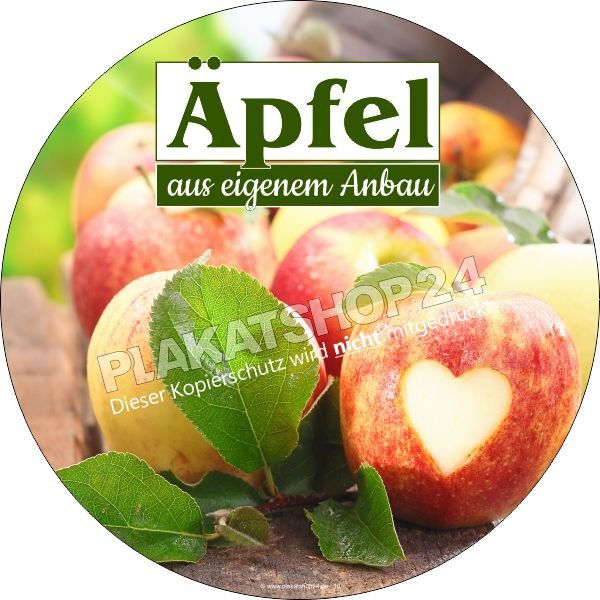 Klebefolie Äpfel aus eigenem Anbau