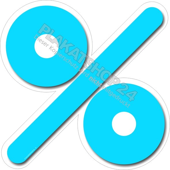 XA6903 Prozent-Aufkleber hellblau