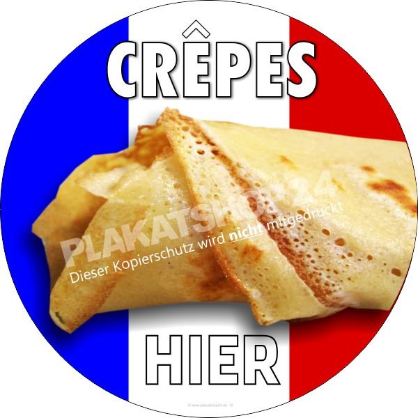 Crepes-Fensterfolie für Crepes-Reklame