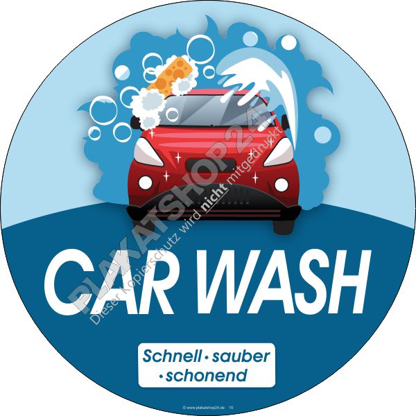 Schaufensterfolie "Car Wash" für Waschanlagen