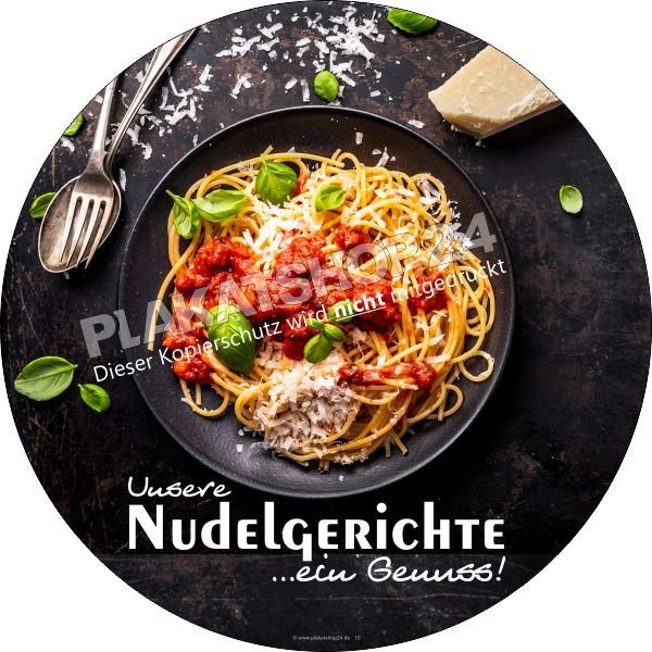 Werbeaufkleber Spaghetti / Nudelgericht