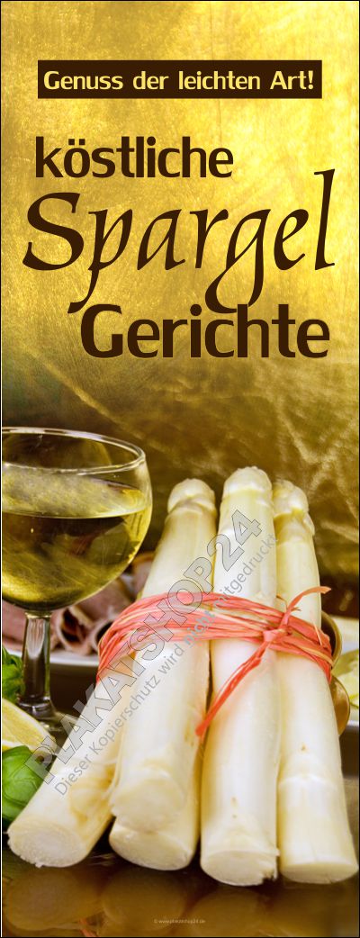 Werbebanner frischer Spargel als Werbung in der Spargelsaison