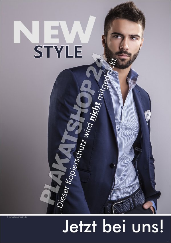 XA8136 Werbeplakat für Herrenmode
