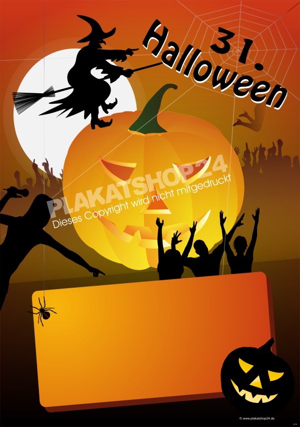 Halloween-Poster für Angebote und Dekoration zu Halloween