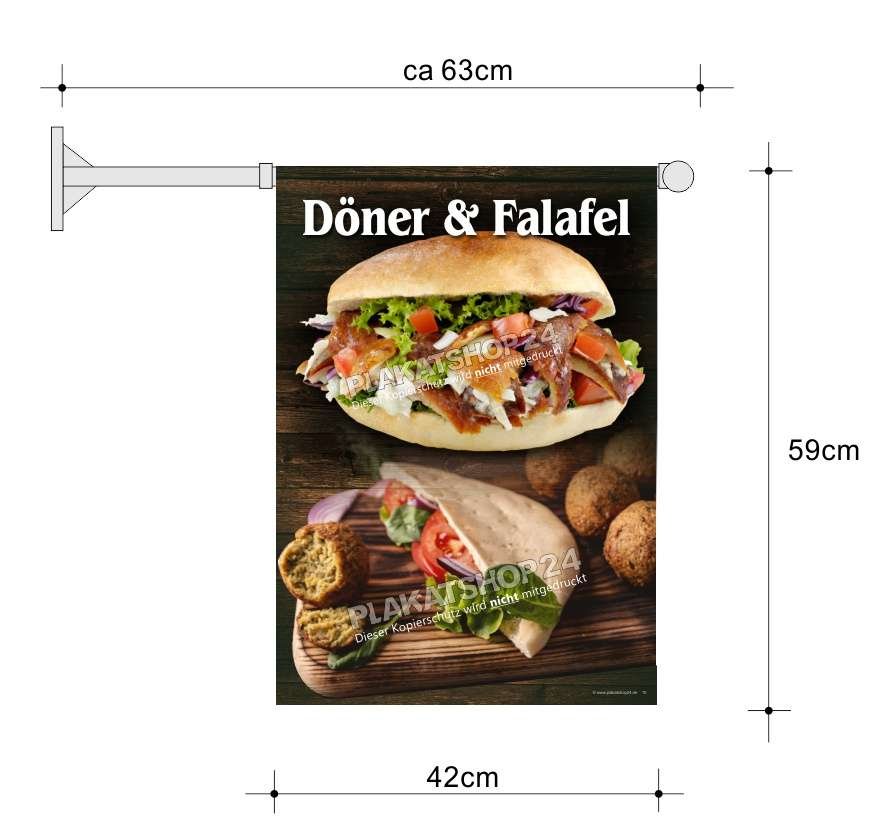 Imbissfahne Döner & Falafel