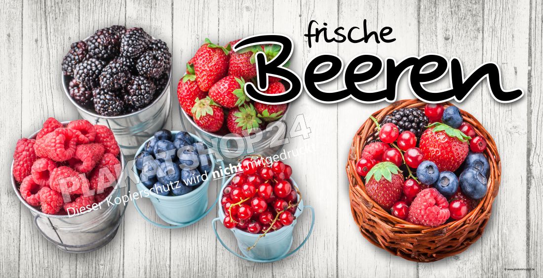 Bauzaunbanner Frische Beeren