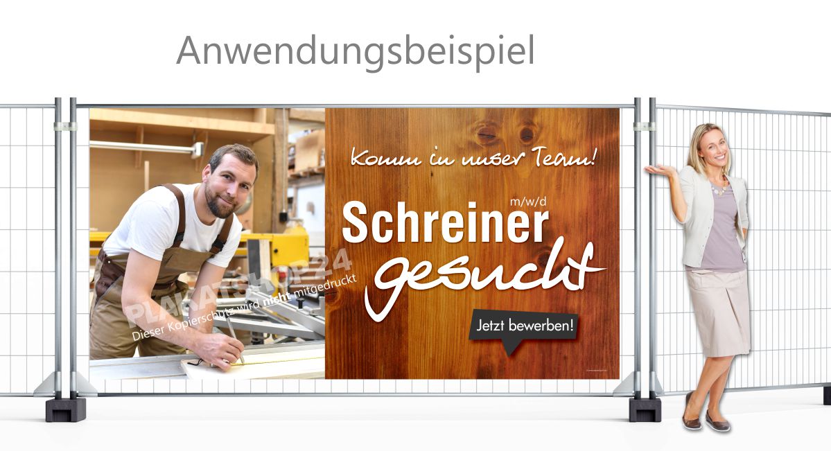 Schreiner gesucht ! Mega Werbebanner