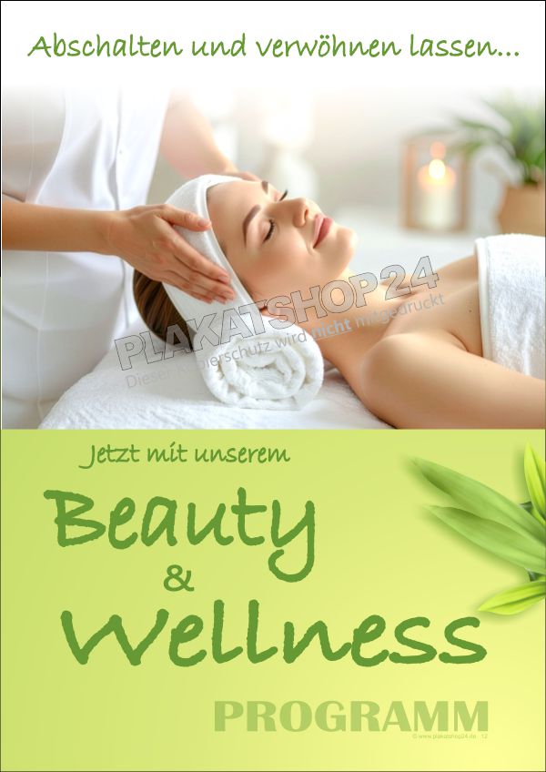 Werbeposter für Massage und Wellness Werbeposter für Massage und Wellness