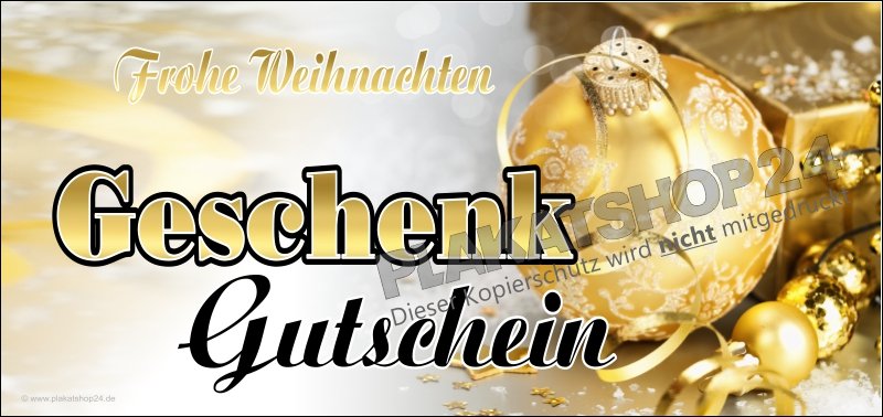 Hochwertiger Weihnachts-Gutschein