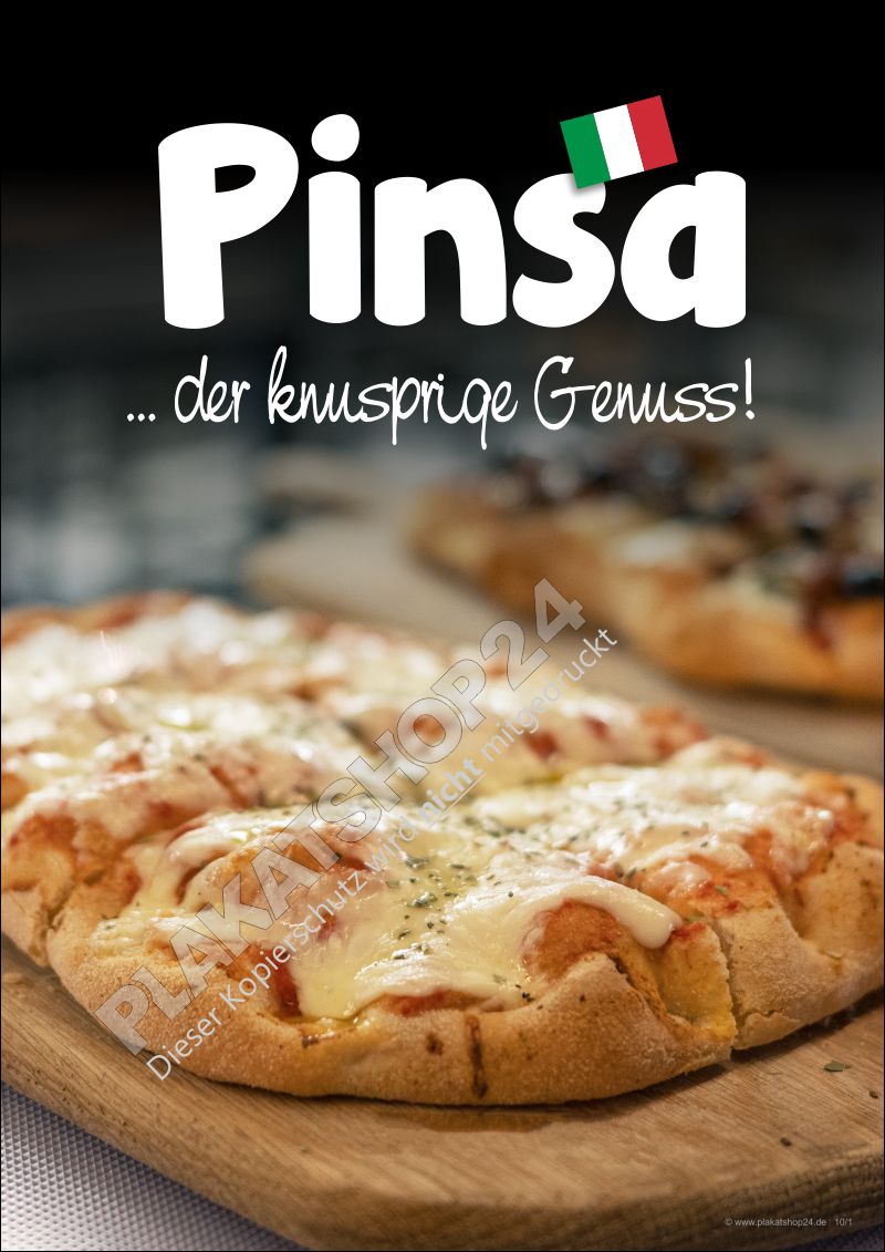Werbeplakat für Pinsa 