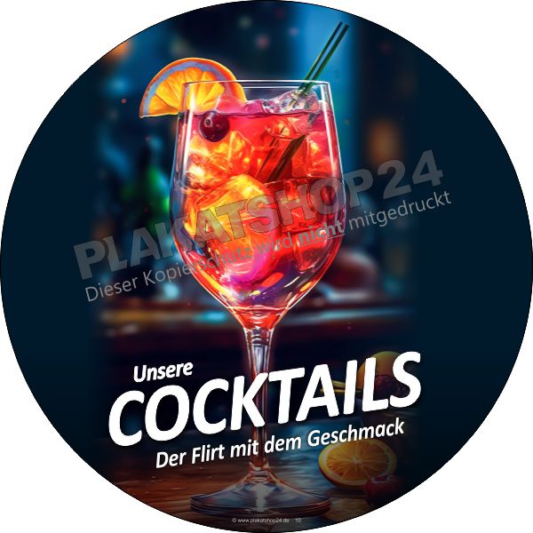 Selbstklebende Werbefolie für Cocktail-Werbung Selbstklebende Werbefolie für Cocktail-Werbung