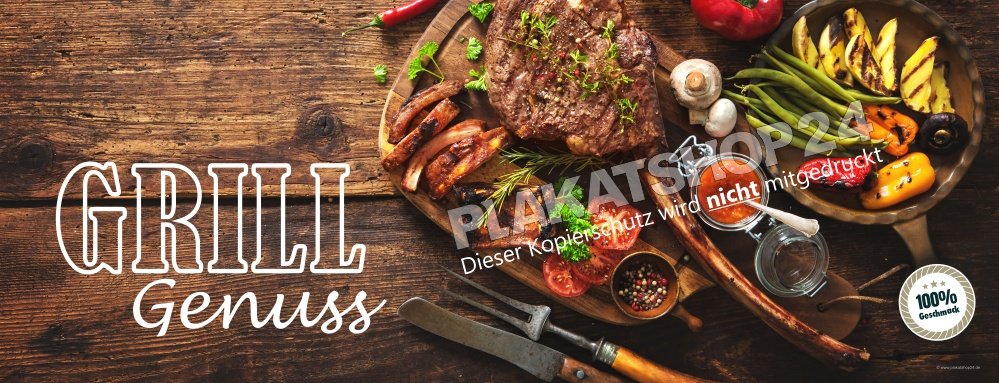 Werbebanner Grillsaison Grillfleisch