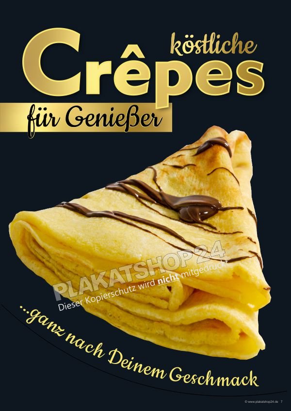 plakat-suesse-crepes Werbeposter süße Crêpes