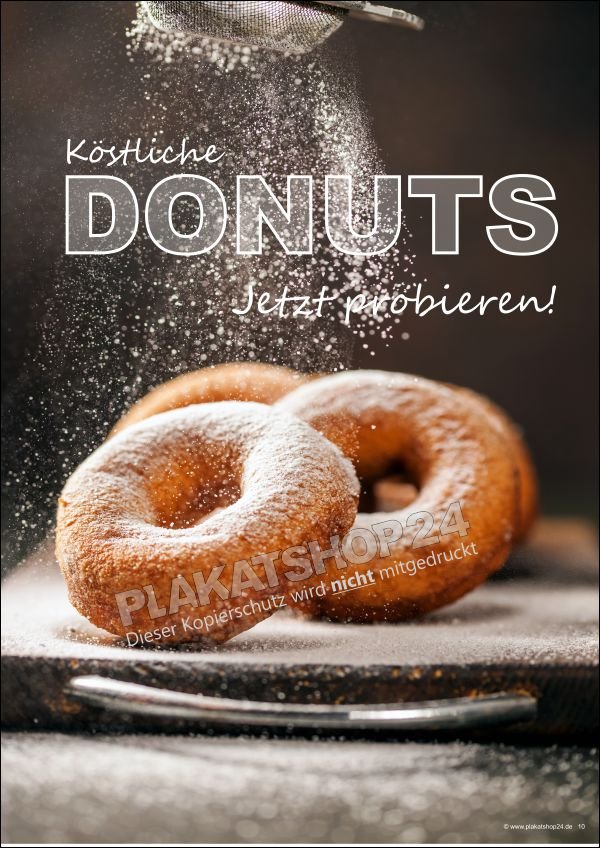 Werbeplakat Donuts Deko / Gehsteigaufsteller