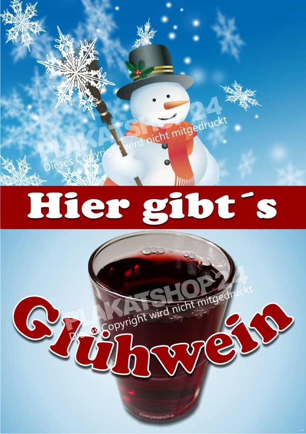 67df43e40a8bd660038c15d9f643309e Werbeschild Glühwein für den Glühwein-Ausschank