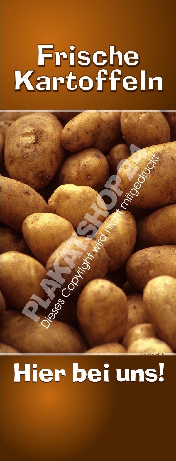Kartoffel-Werbebanner für den Verkauf von frischen Kartoffeln