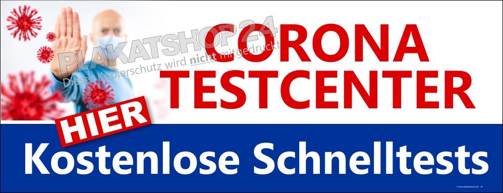 Werbebanner Testcenter Corona