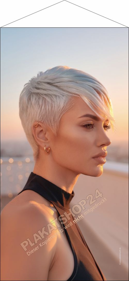 Friseur Stoffbanner Damenfrisur Sommer | Wetterfeste Salon Deko Textilfahne