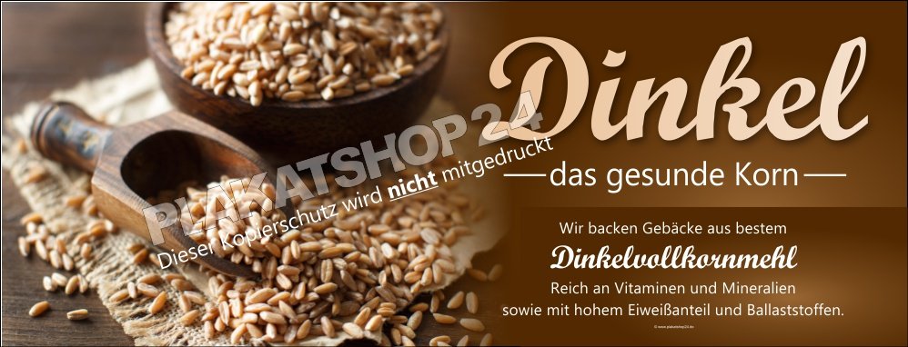 Banner_Dinkelvollkornbrot Brotbanner im Querformat Dinkelvollkornbrot für Bäckerei