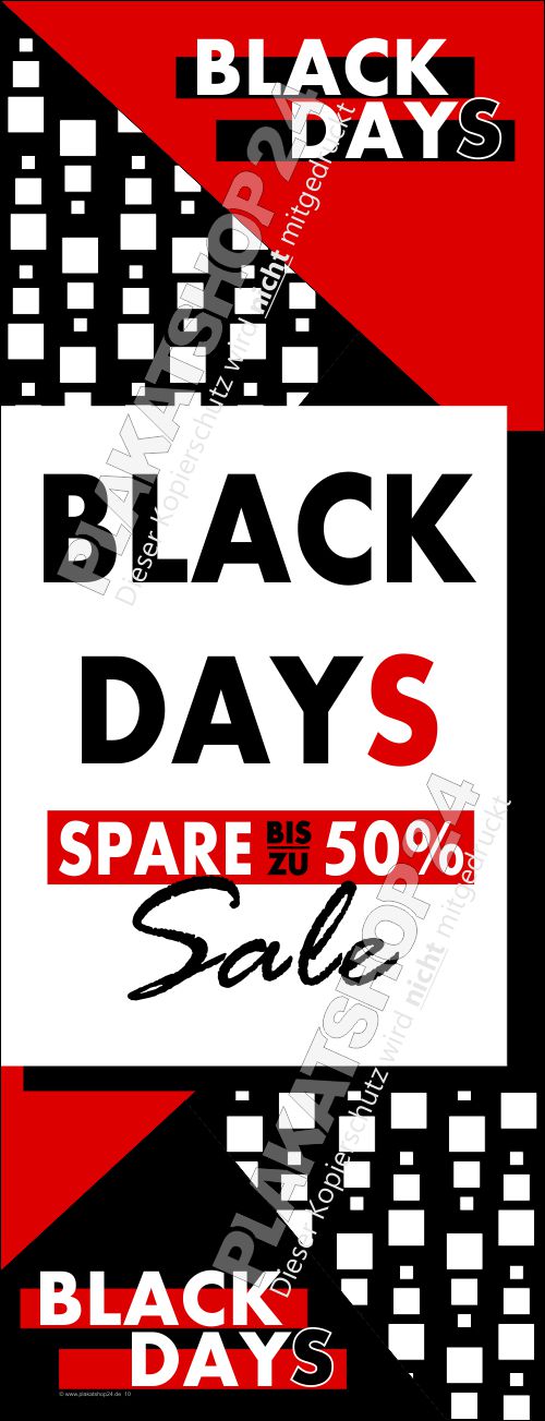Hochformat-Banner für Werbung zum Black Sale