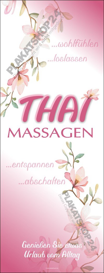 Schönes Massagebanner für Thaimassage
