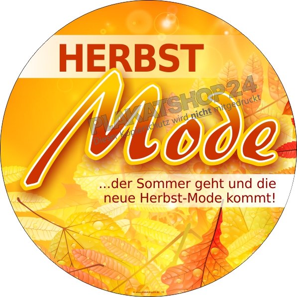 Aufkleber für Herbstdekoration in der Modebranche