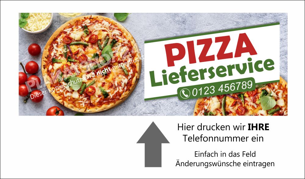 Werbebanner für Pizza-Lieferservice