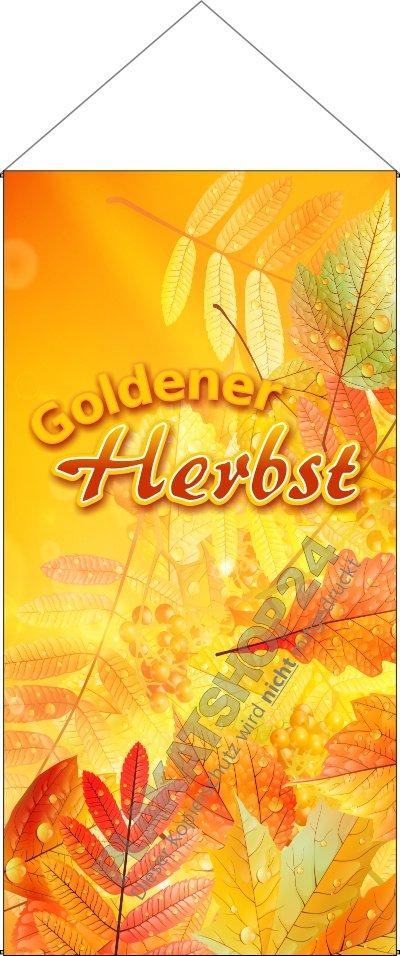 Stoffbanner mit Herbstmotiv