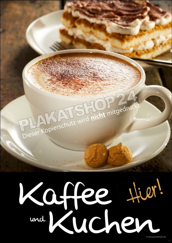 Caféplakat Kaffee und Kuchen