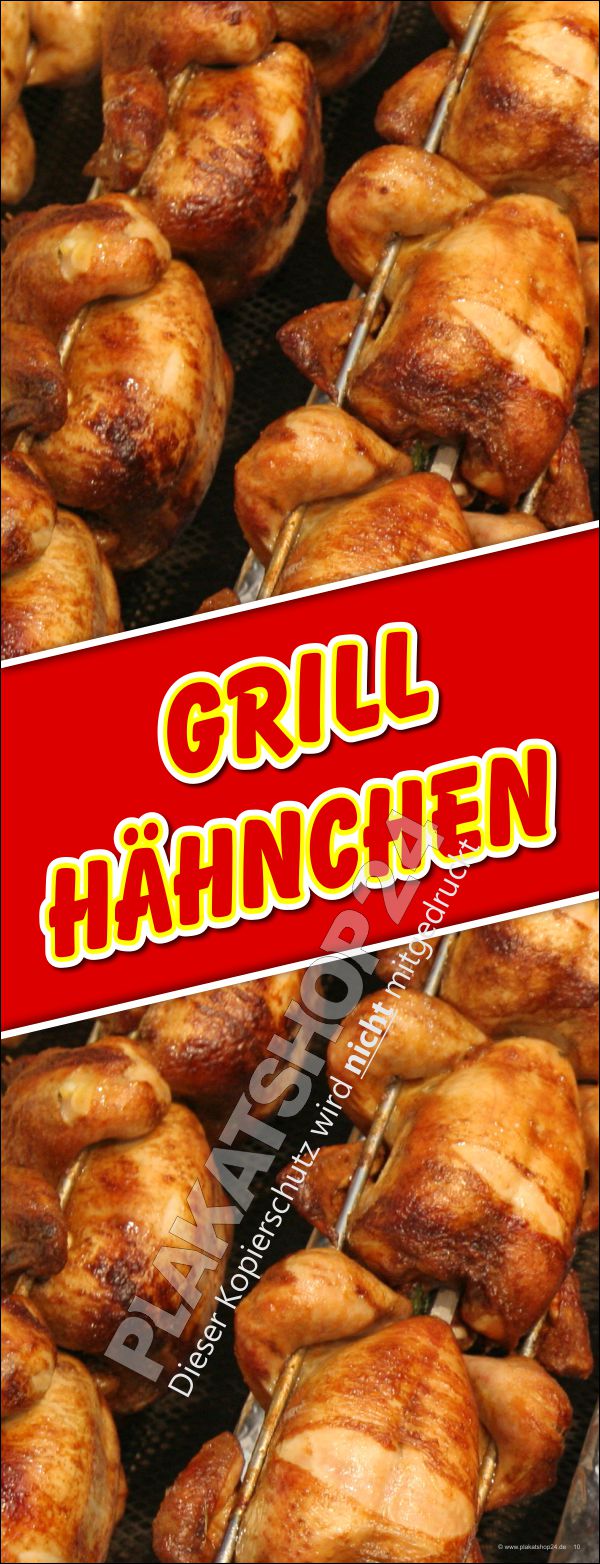 Werbebanner Grillhähnchen Werbebanner Grillhähnchen