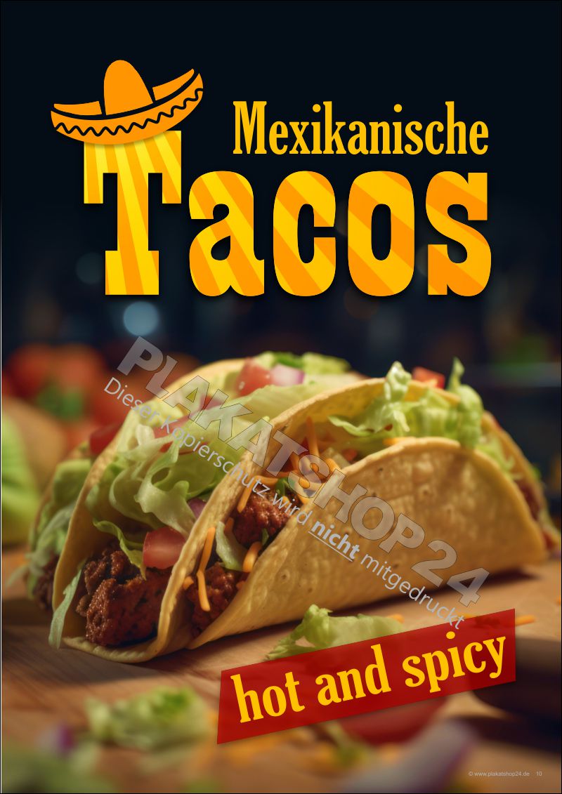 Werbeplakat für Tacos Werbeplakat für Tacos