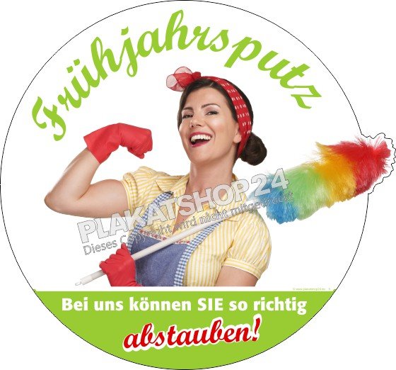 Frühlingsaufkleber Thema Frühjahrsputz