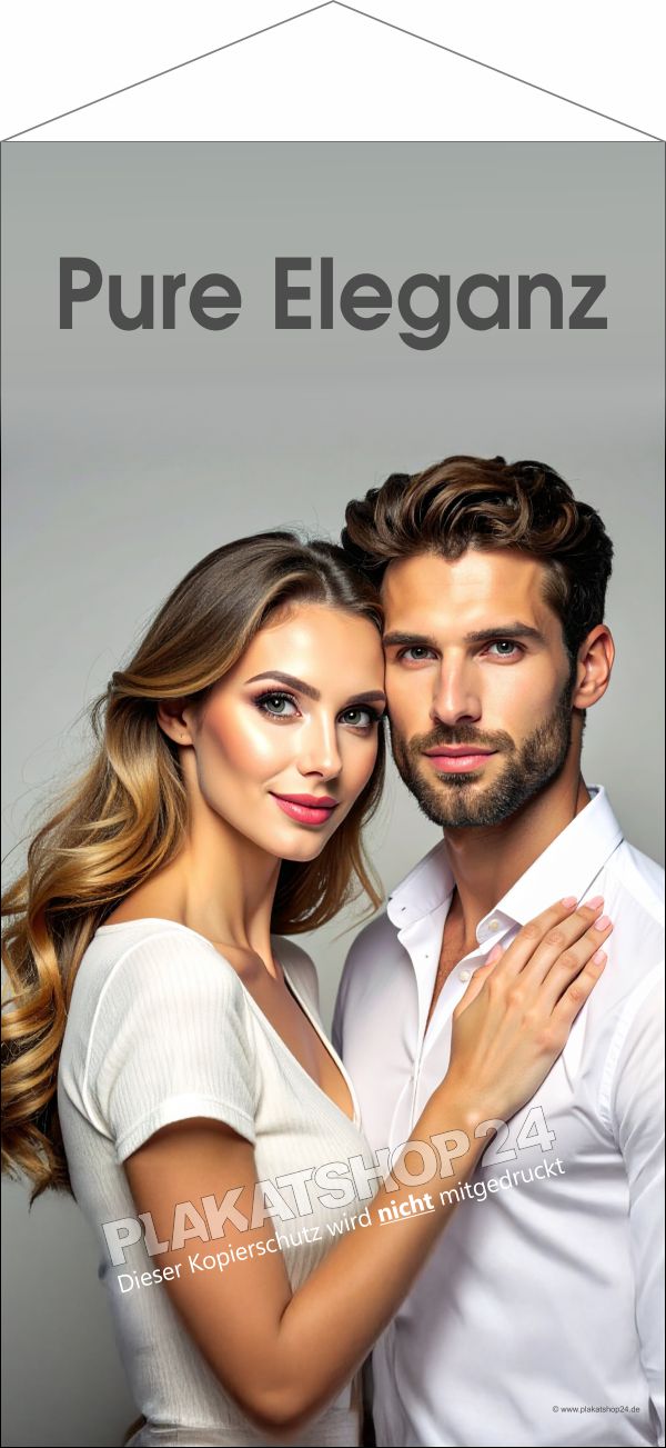 Stoffbanner - Pure Eleganz - Friseurmotiv