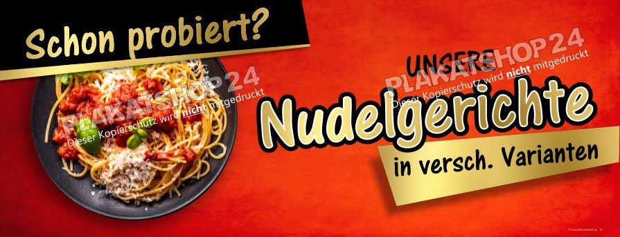 Gastrobanner Nudelgerichte / Pasta