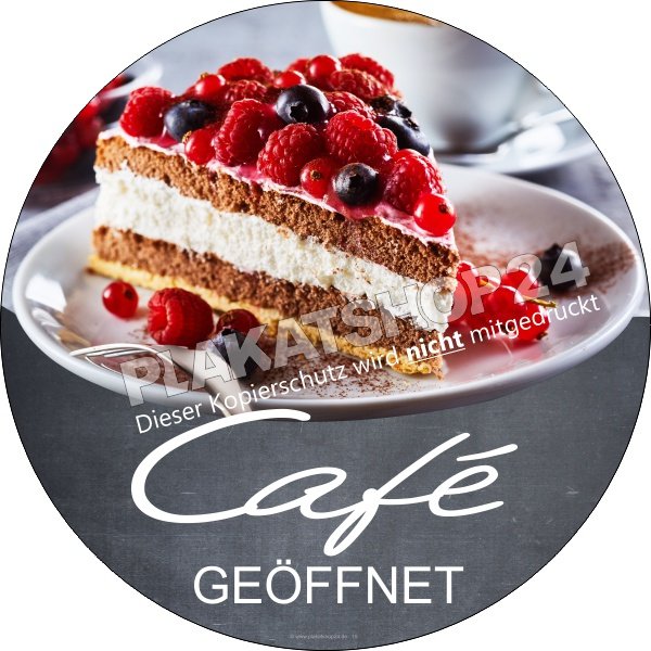 Werbeaufkleber Café geöffnet