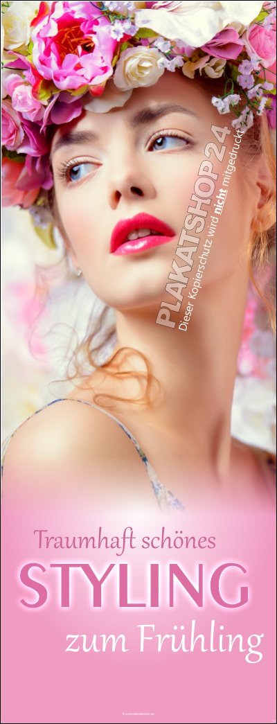Frisurenbanner_Fruehling Styling-Poster Frühling für Friseur-Salon