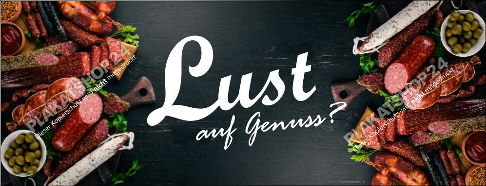 Fleischereibanner Mettwurst Salami