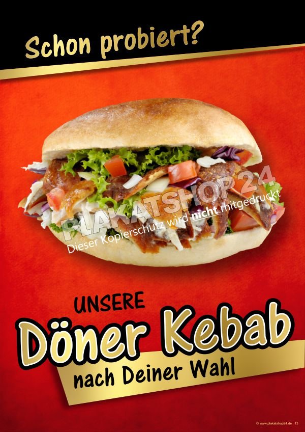 Imbissplakat Döner Kebab