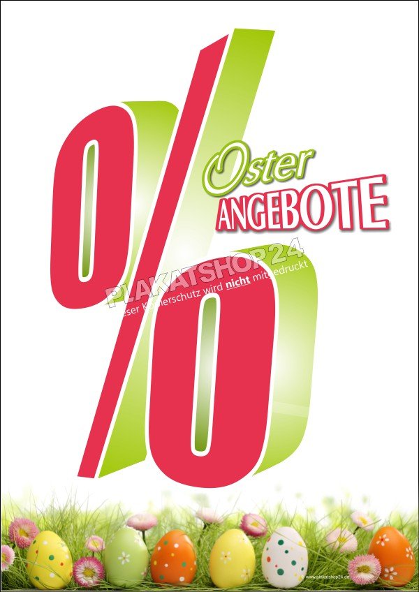 Poster Oster-Angebote für die Osterdekoration