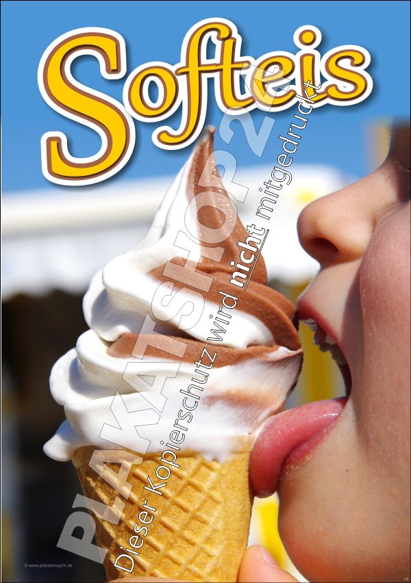 Beliebtes Softeis-Plakat