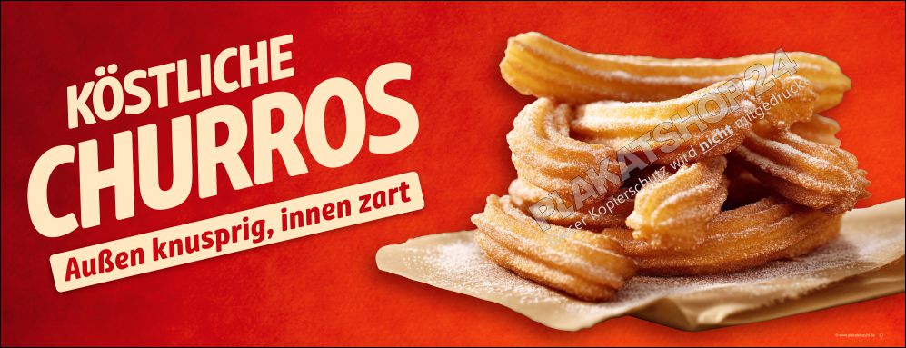Werbeplane für Churros