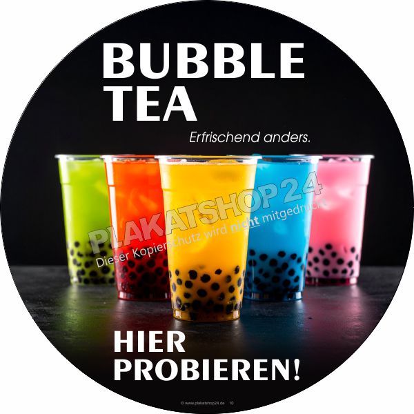 Fensterfolie Boba Tea Werbung Fensterfolie Boba Tea Werbung