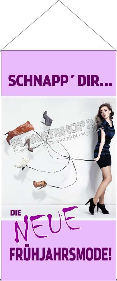 Gewebebanner Deko Frühjahrs-Schuhmode