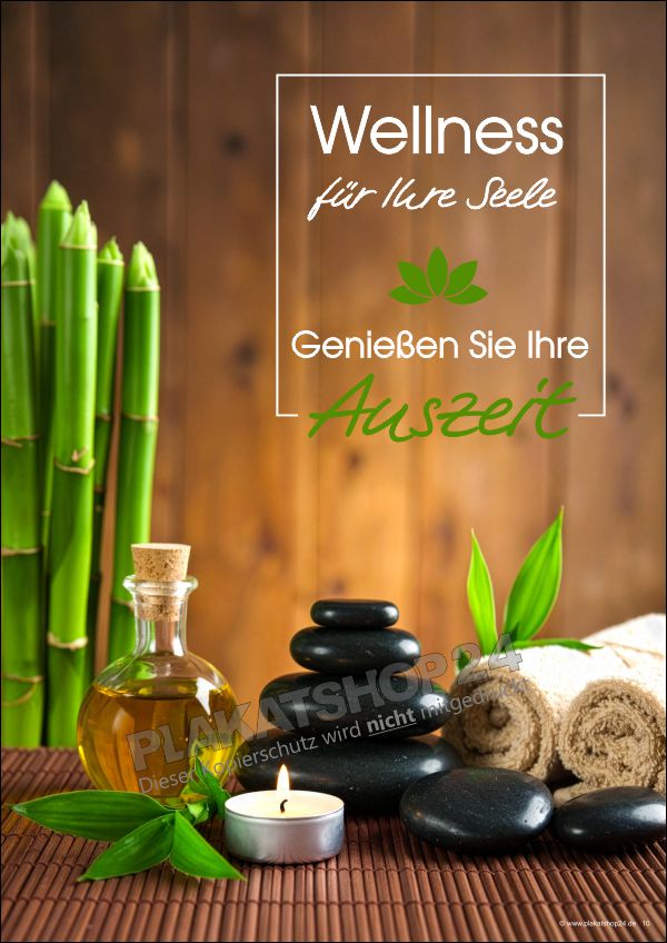 Massage-Plakat für Werbung Wellness und Auszeit Massage-Plakat für Werbung Wellness und Auszeit