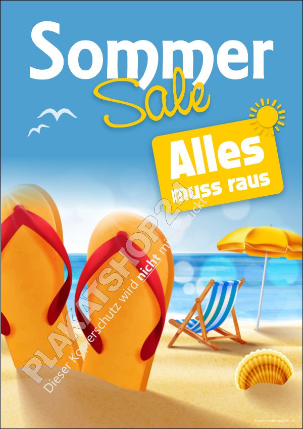 Plakat für Sommer-Sale-Werbung