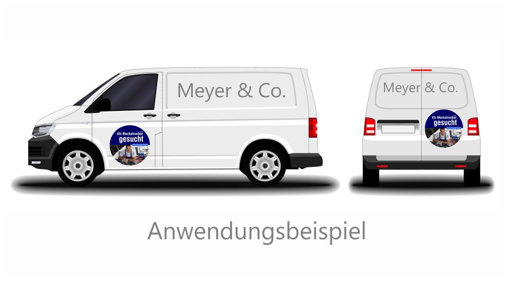 Werbefolie Kfz-Mechatroniker gesucht Werbefolie Kfz-Mechatroniker gesucht