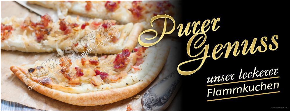 Werbeplane bedruckt mit Flammkuchen Werbung Werbeplane bedruckt mit Flammkuchen Werbung