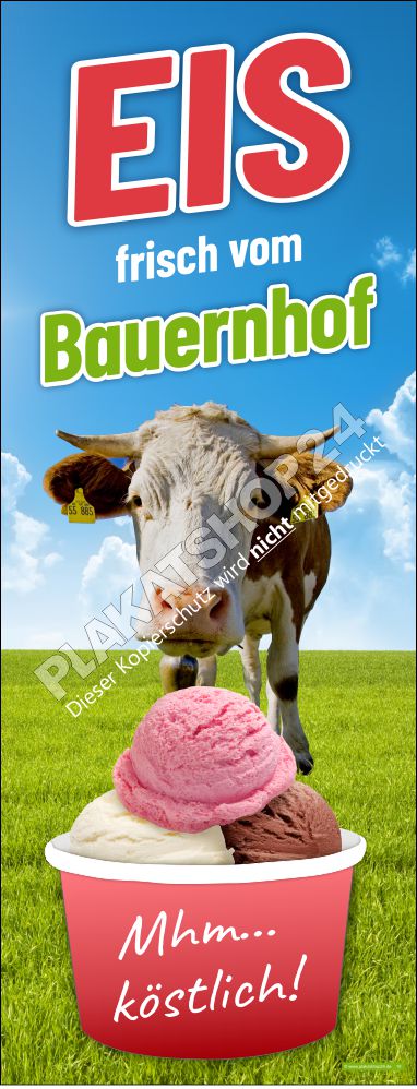 Bauernhof Eis Werbeplane