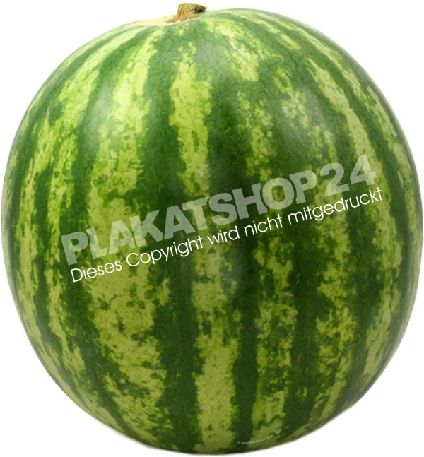 Aufkleber Wassermelone als Fensterfolie mit Foto ganze Wassermelone