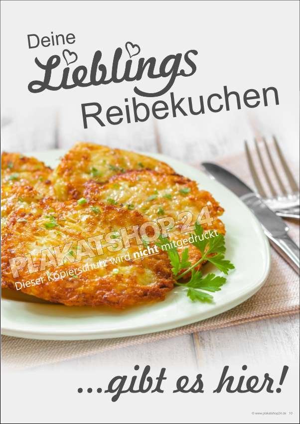 reibekuchenplakat Werbeplakat Reibekuchen / Reibeplätzchen